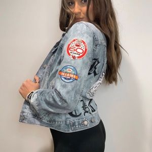 KCMO CHIEFS CUSTOM PAINTED / PATCH JEAN JACKET